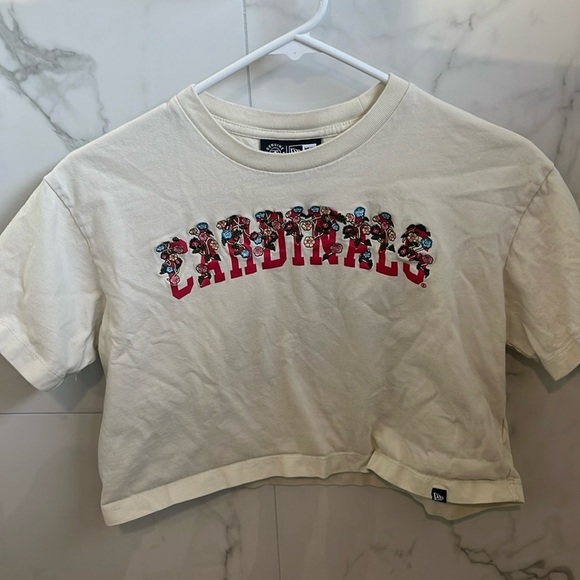 New Era Tops - Embroidered Cardinals mlb Baseball cropped t-shirt